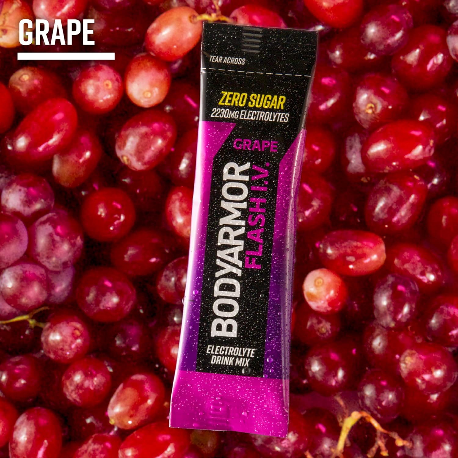 BODYARMOR Flash IV Zero Sugar Electrolyte Mix, Grape, 6 Ct