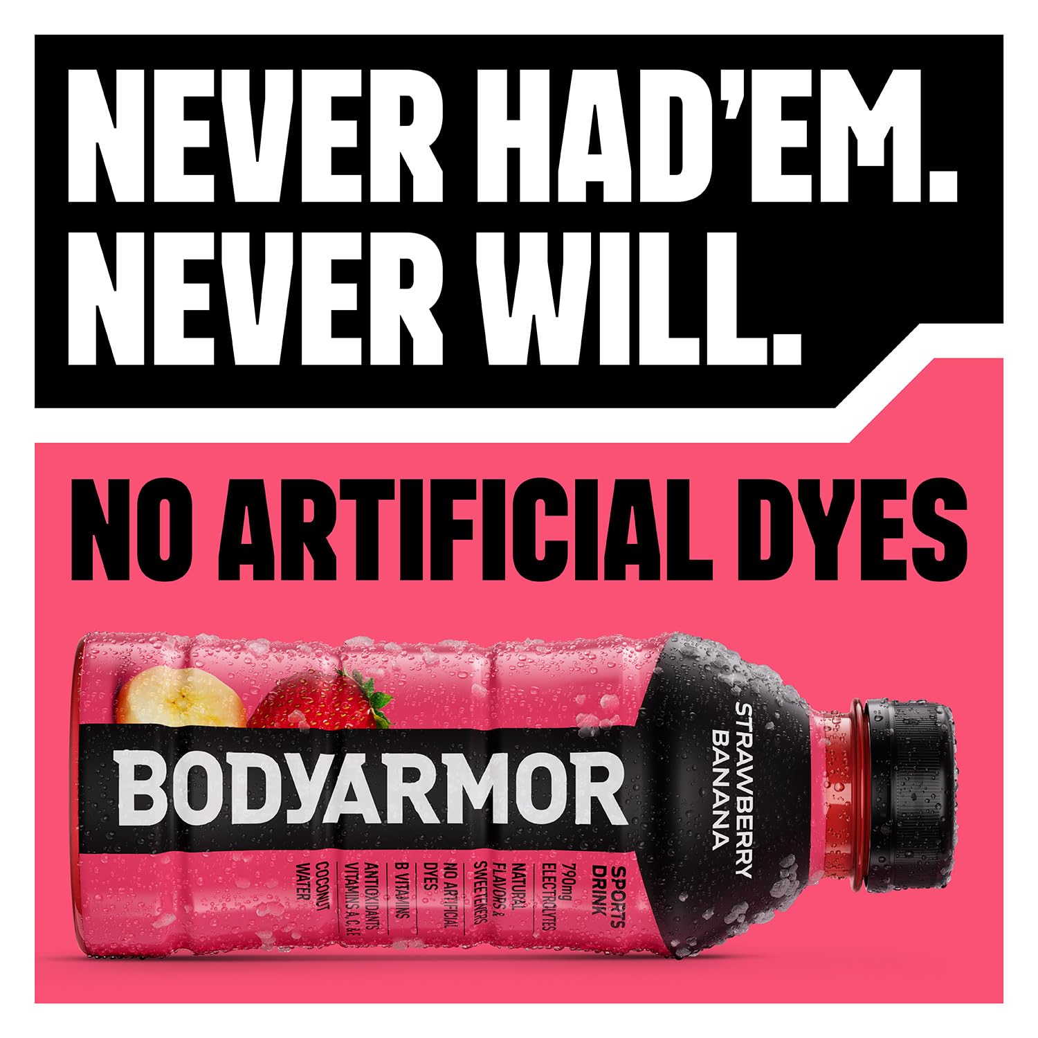 BODYARMOR ZERO Sugar Orange, Sugar Free Sports Drink - Low-Calorie Hydration - Natural Flavors with Potassium Packed Electrolytes, Antioxidants, and B-vitamins, 28 fl oz (Pack of 12)