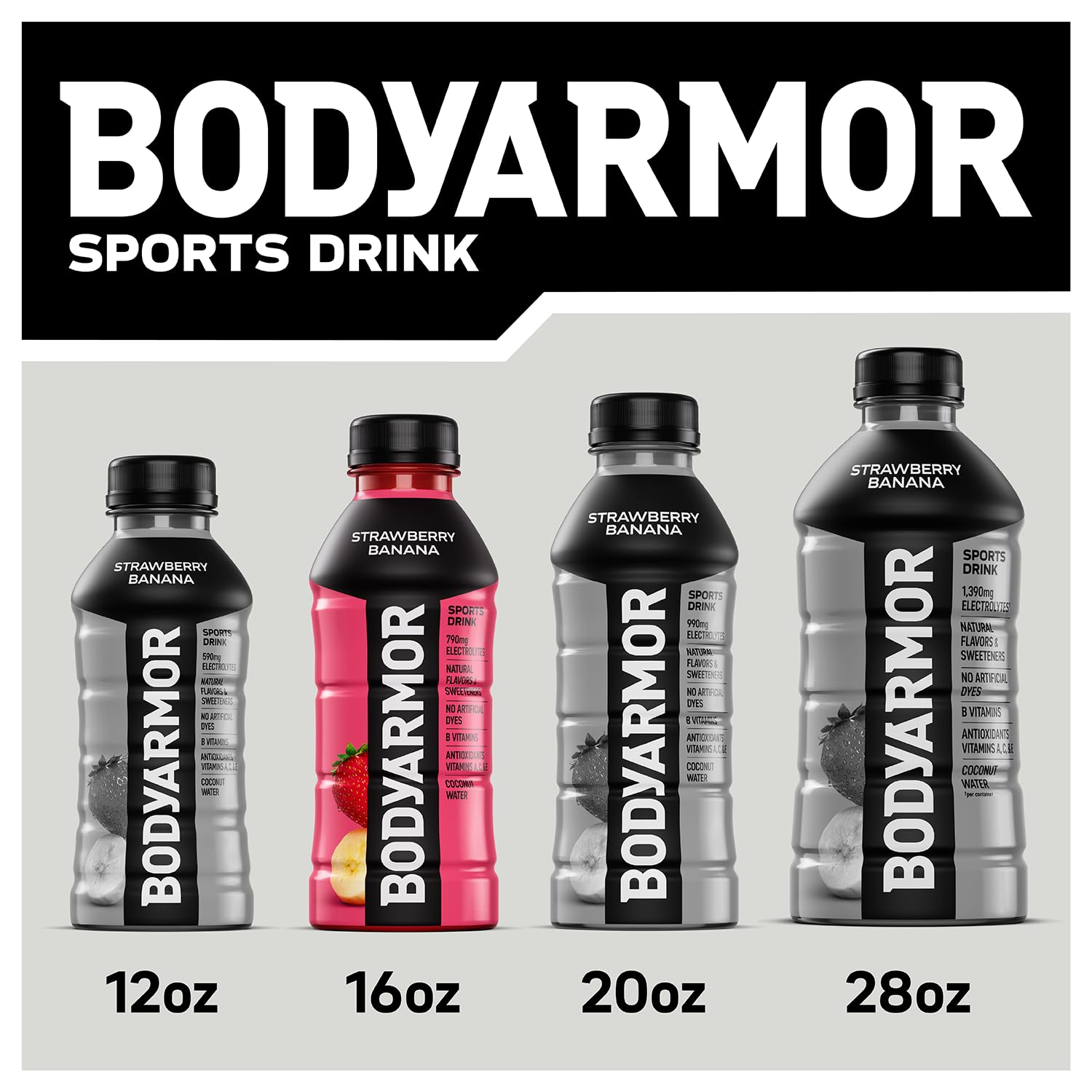 BODYARMOR Sports Drink, Blackout Berry Electrolyte Drink, 16 Oz (12 Pk)