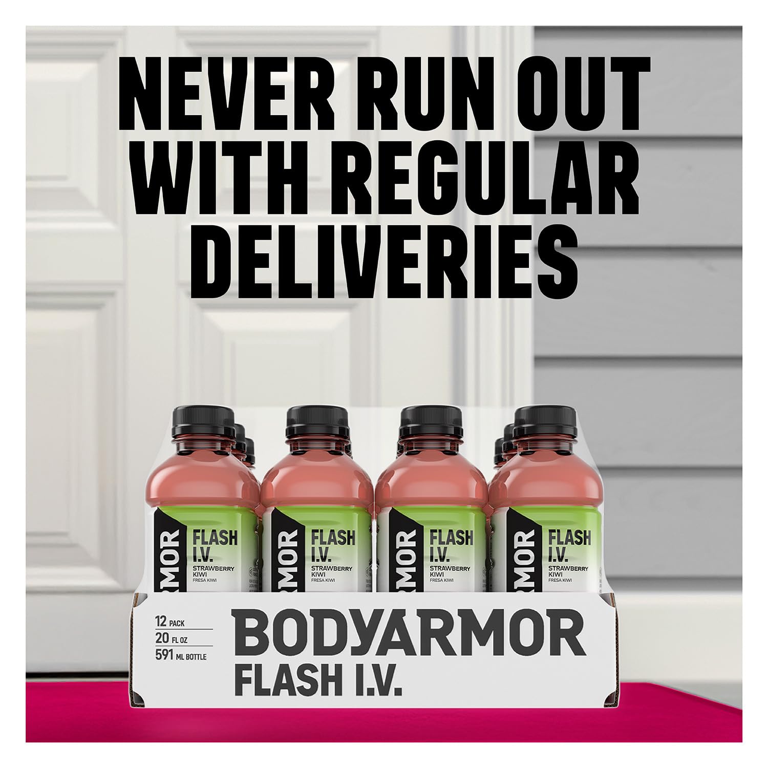 BODYARMOR Flash IV Hydration Drink, Grape, 20 Oz (12 Pk)