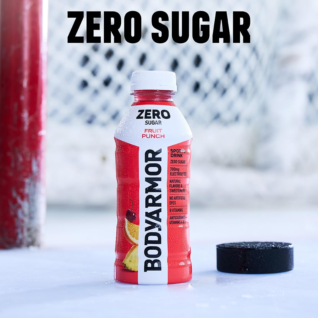 BODYARMOR ZERO Sugar Electrolyte Drink, Watermelon Strawberry 16 Oz (12 Pk)