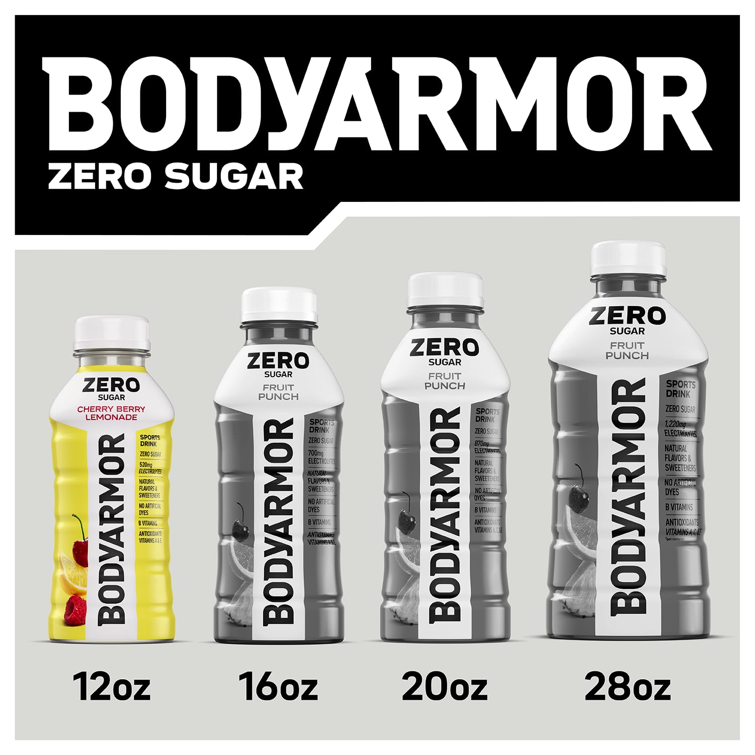 BODYARMOR ZERO Sugar Electrolyte Drink, Watermelon Strawberry, 12 Oz (8 Pk)
