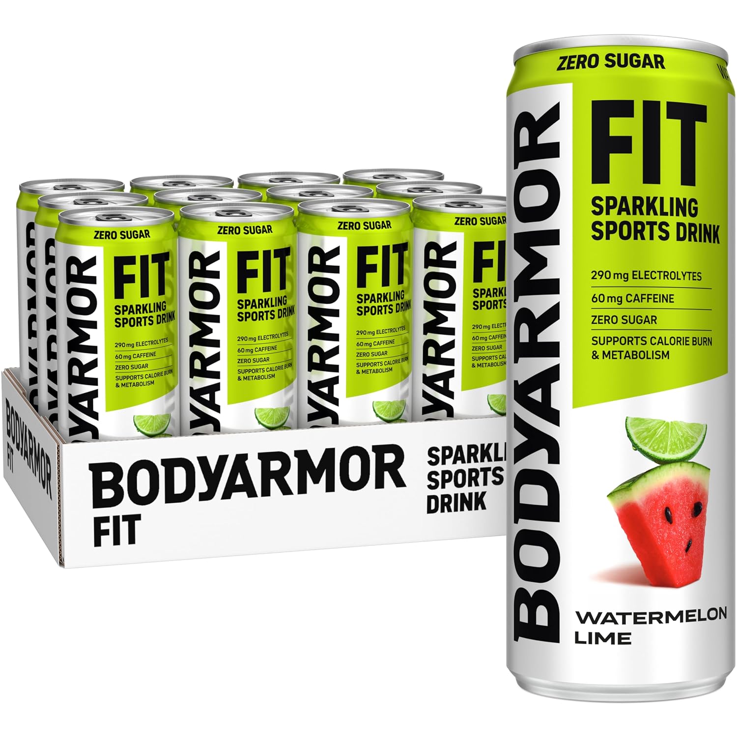 BODYARMOR FIT Sparkling Sports Drink, Zero Sugar Wtrmln Lime, 12oz (12pk)