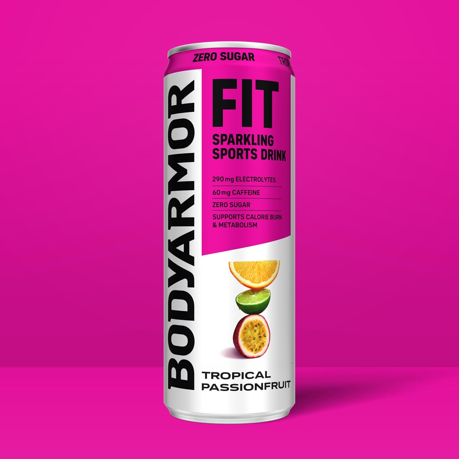 BODYARMOR FIT Sparkling Sports Drink, Zero Sugar Passionfruit, 12oz (4pk)