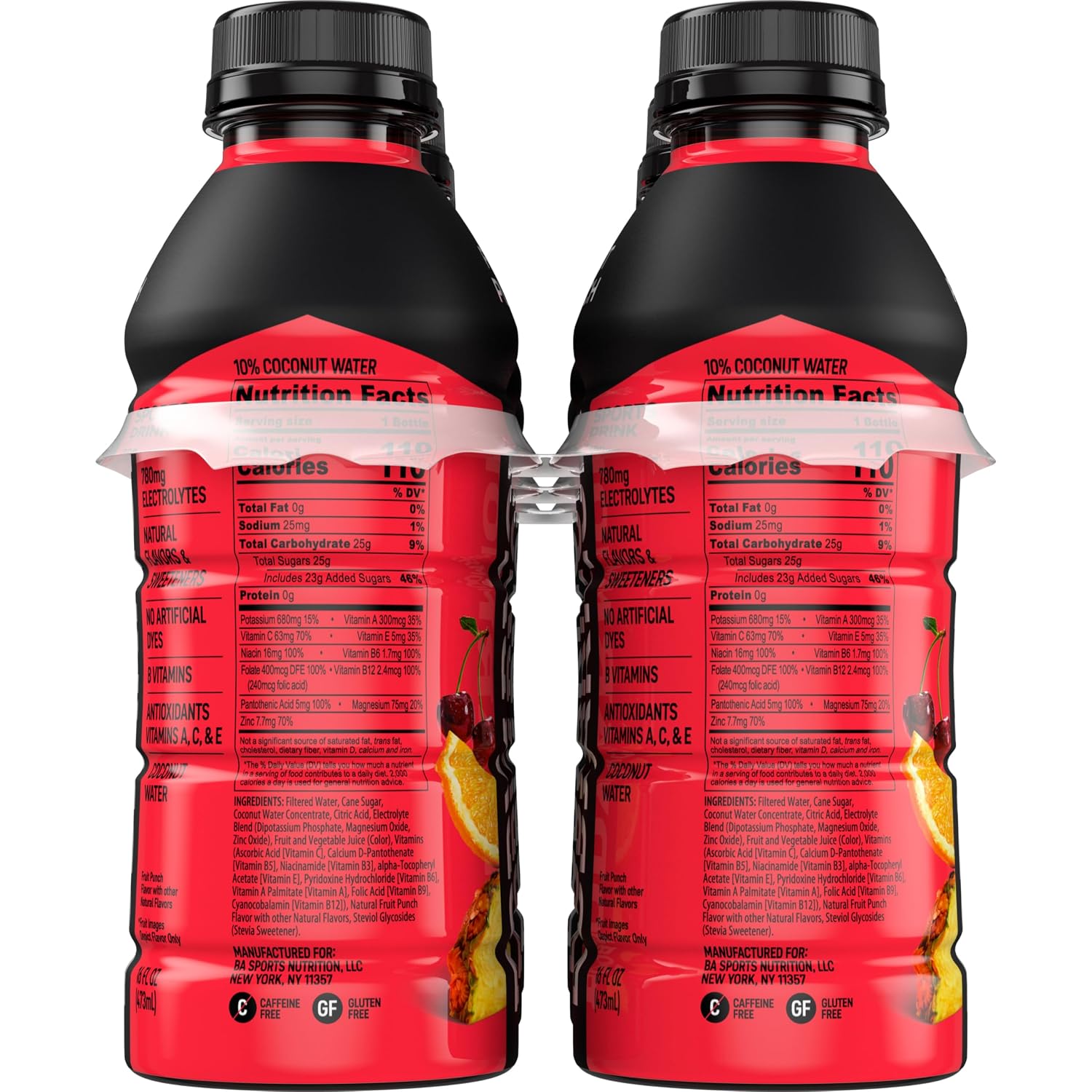 BODYARMOR Sports Drink, Fruit Punch Electrolyte Drink, 16 Oz (6 Pk)