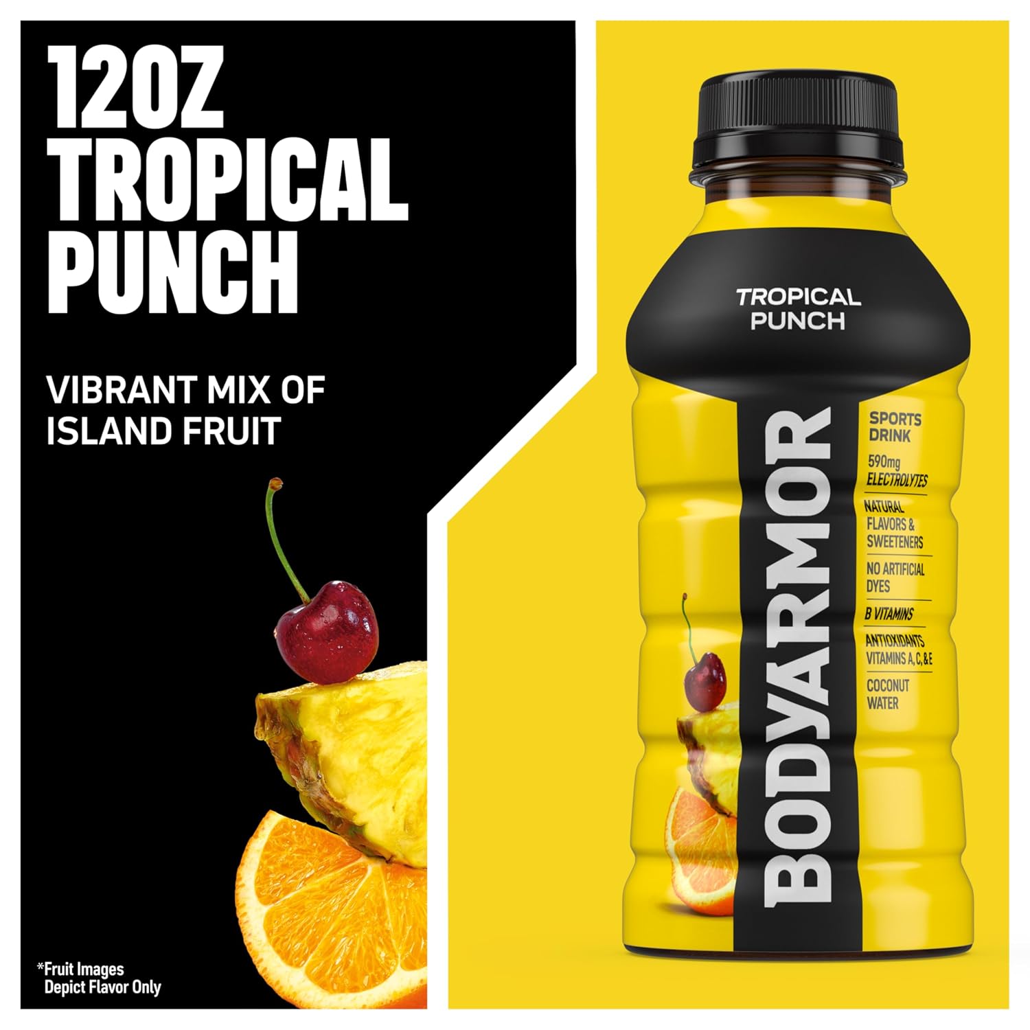 BODYARMOR Sports Drink, Tropical Punch Electrolyte Drink, 12 Oz (8 Pk)