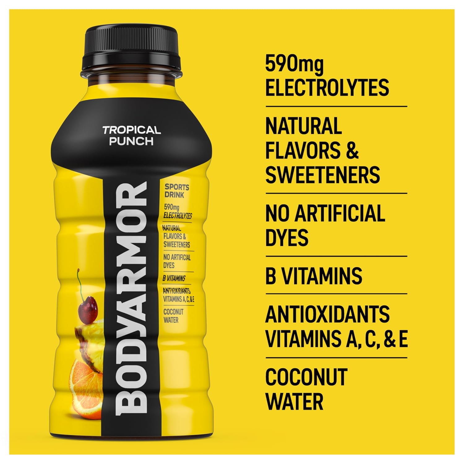 BODYARMOR Sports Drink, Tropical Punch Electrolyte Drink, 12 Oz (8 Pk)