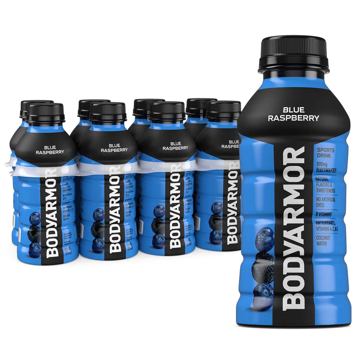 BODYARMOR Sports Drink, Blue Raspberry Electrolyte Drink, 12 Oz (8 Pk)