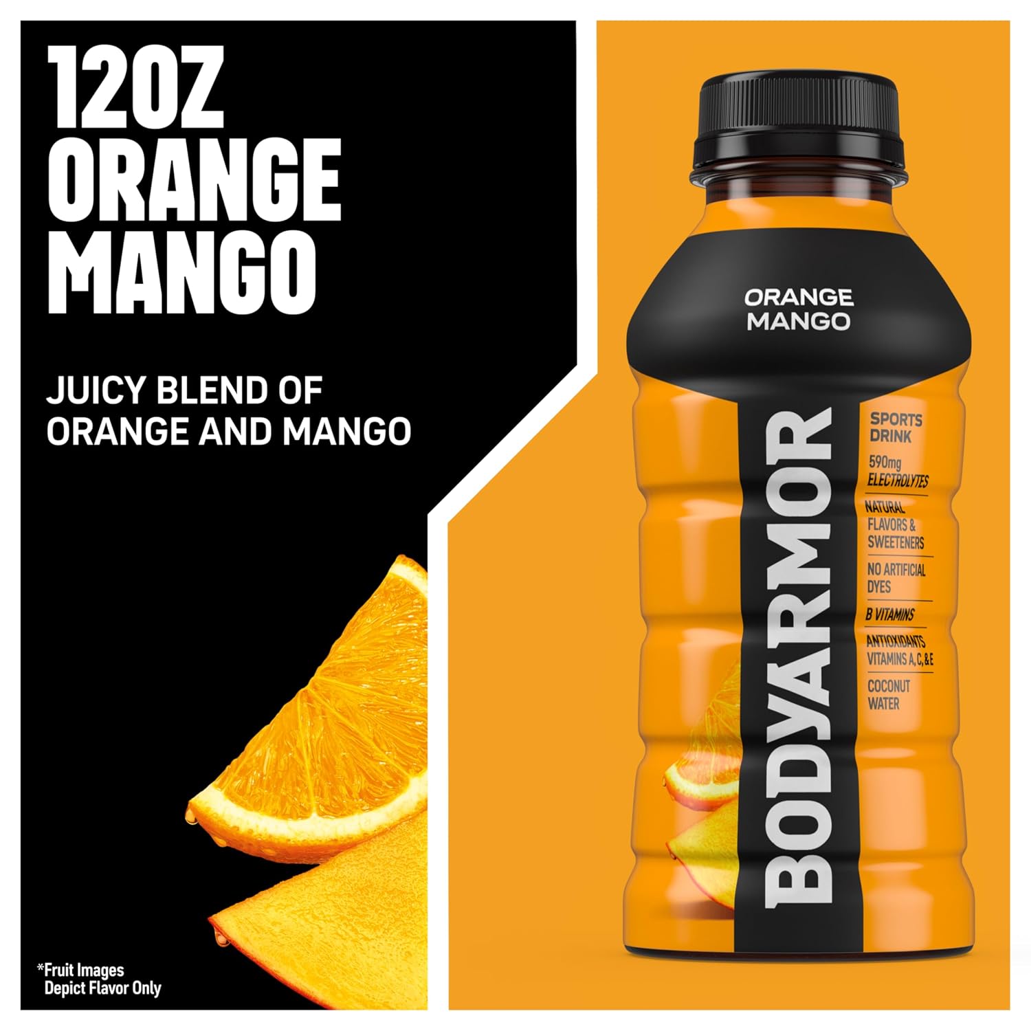 BODYARMOR Sports Drink, Orange Mango Electrolyte Drink, 12 Oz (8 Pk)