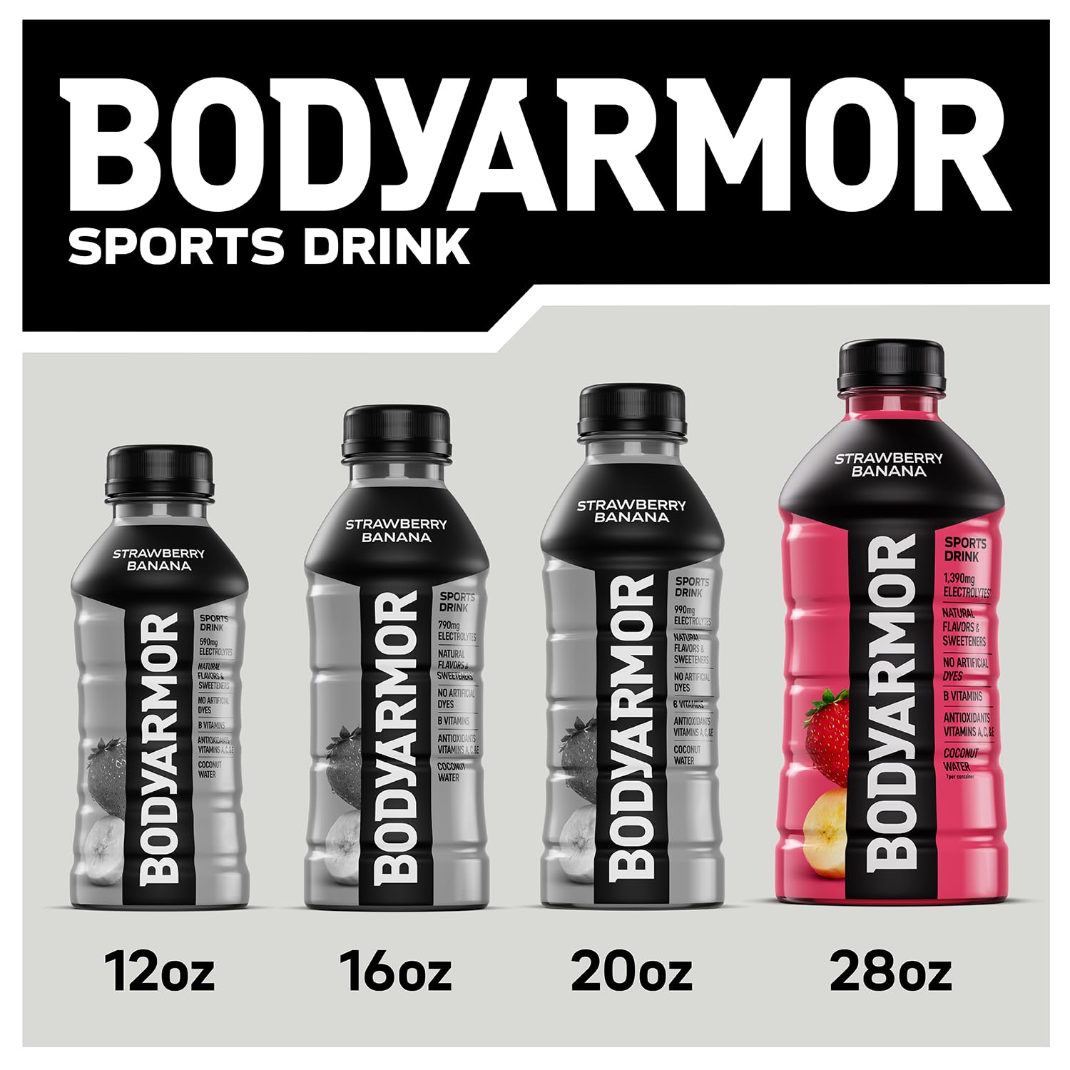 BODYARMOR Sports Drink, Passionfruit Electrolyte Drink, 28 Oz (15 Pk)