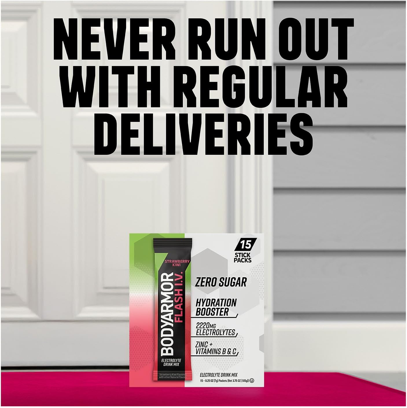 BODYARMOR Flash IV Caffeine + Zero Sugar Electrolyte Mix, Dragonfruit, 6 Ct