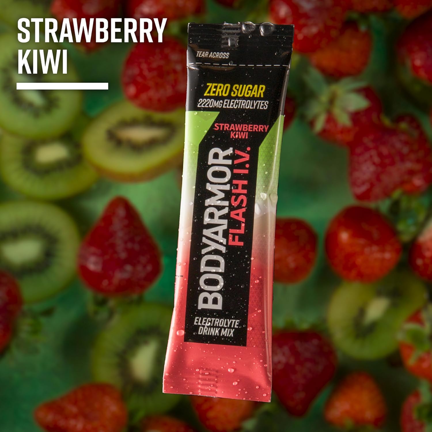 BODYARMOR Flash IV Zero Sugar Electrolyte Mix, Strawberry Kiwi, 6 Ct
